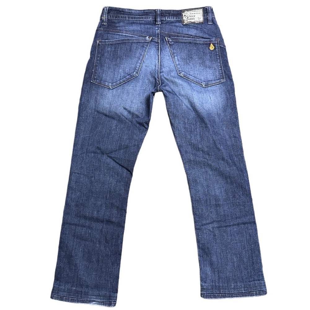 Y2K VOLCOM men's navy faded lowrise modern straight, 30x28.